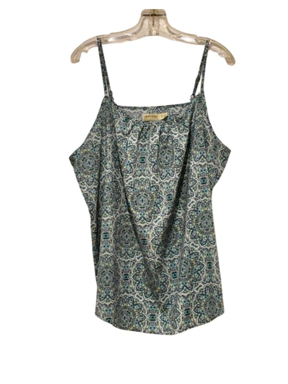 Women's Faded Glory Blue Boho Summer Flowy Top Size XL